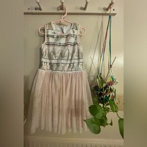 Pippa & Julie Blush Glitter Sequin Tutu Dress (6x)